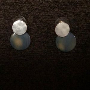 3 for $10 Blue and silver stud/dangle earrings